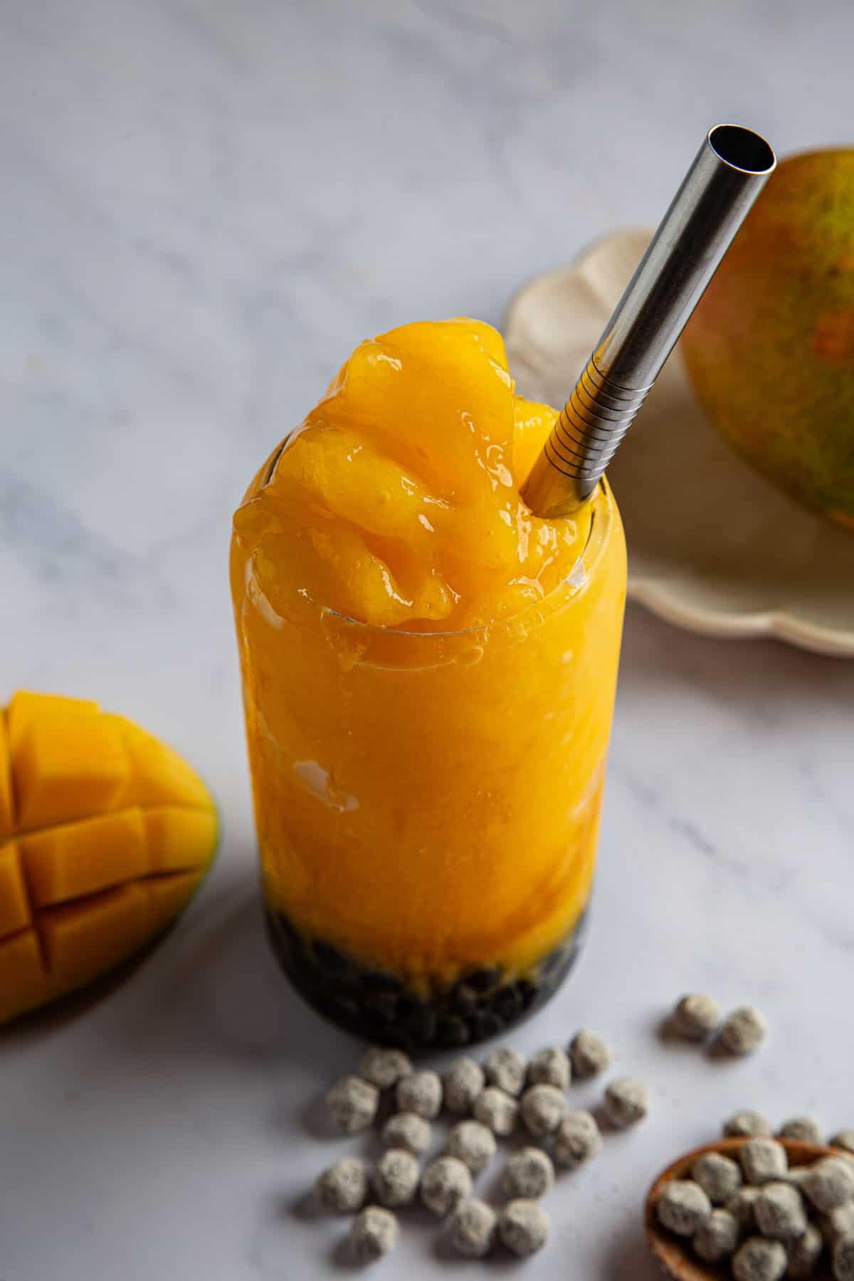 How To Make Mango Slush Bubble Tea